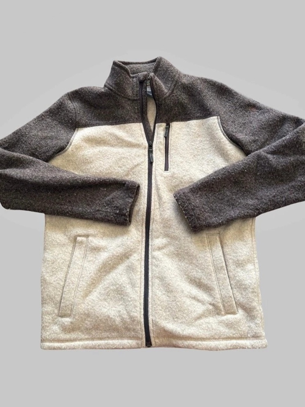Smartwool Hudson Trail Fleece Full Zip Jacket Men's Color Block Medium